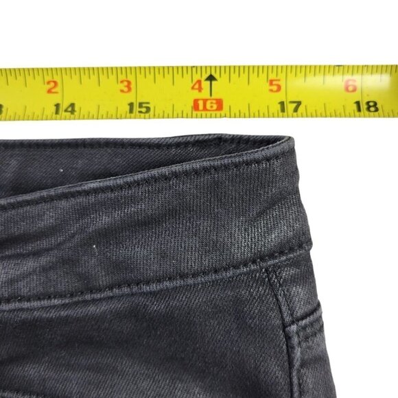Cult of Individuality Jeans Women Size 31 34X29 Black Skinny Waxed Coated Moto - Picture 13 of 16